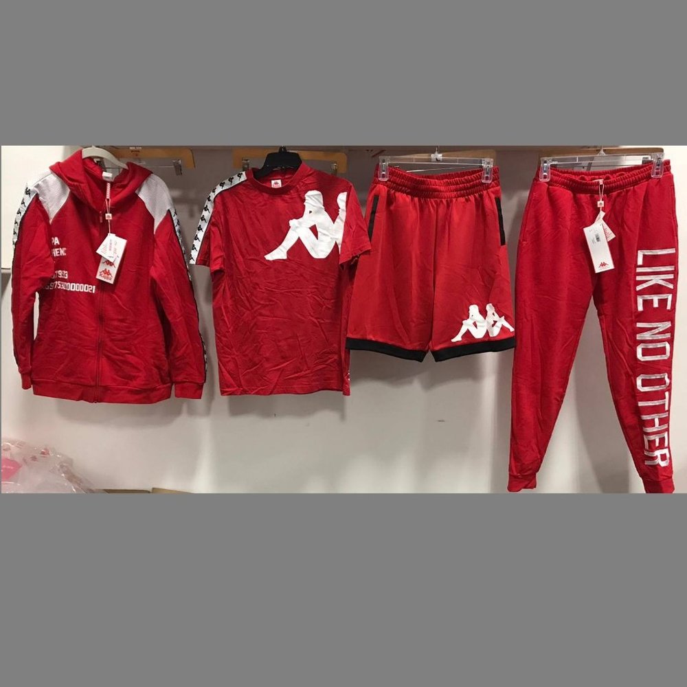 NWT 4pc KAPPA DMG Hoodie pants shirt short Suit L